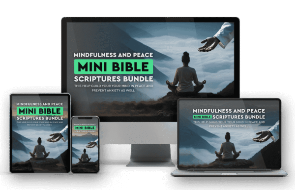 🌿 Mindfulness and Peace of God Mini Bible Bundle — 25 Scriptures, Prayers, and Quotes + Step by step evidence base guide