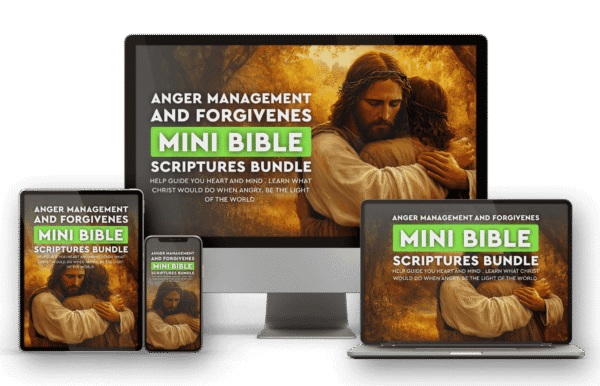 🔥 Anger Management and Forgiveness Mini Bible Bundle — 25 Scriptures, Prayers, and Quotes + Evidence base step by step guide to set you and your loved ones free