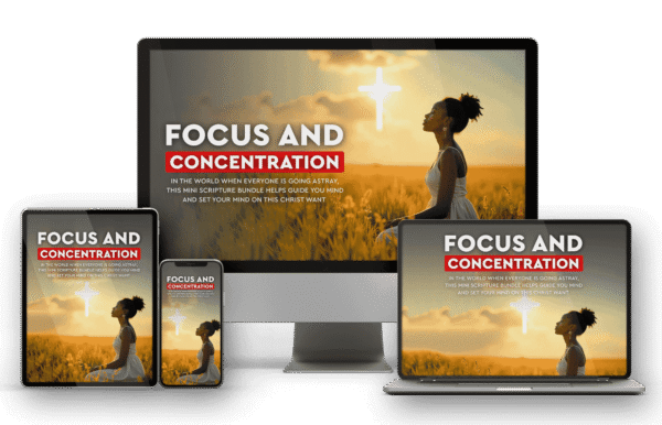 🎯 Focus & Concentration Mini Bible Bundle – 25 Scriptures, Prayers, Quotes + Step-by-Step Guide