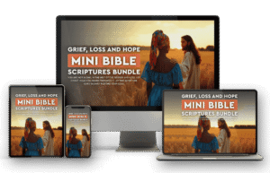 💛 Grief, Love, and Hope Mini Bible Bundle — 25 Scriptures, Prayers, and Quotes + Step by Step evidence base guide