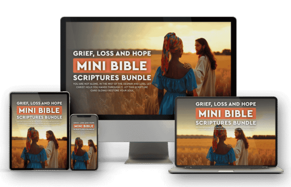 💛 Grief, Love, and Hope Mini Bible Bundle — 25 Scriptures, Prayers, and Quotes + Step by Step evidence base guide