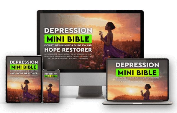 Depression Mini bible bundle(mini bible)52 Weeks of Scripture, Prayer & Encouragement + step by step evidence base guide